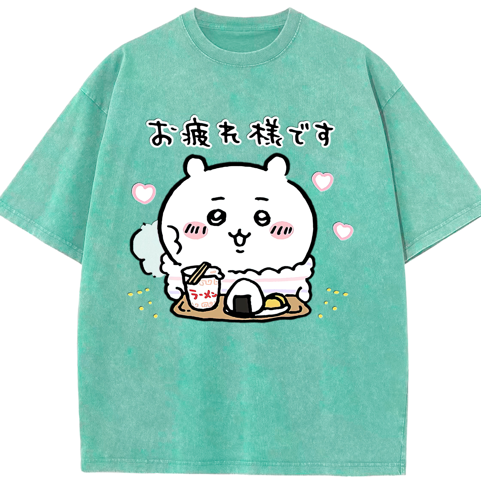 （画像用） ちいかわ ちいかわ Chii-kawa chiikawa 綿100% ヴィンテージ風 半袖Tシャツ（フロントプリント）
